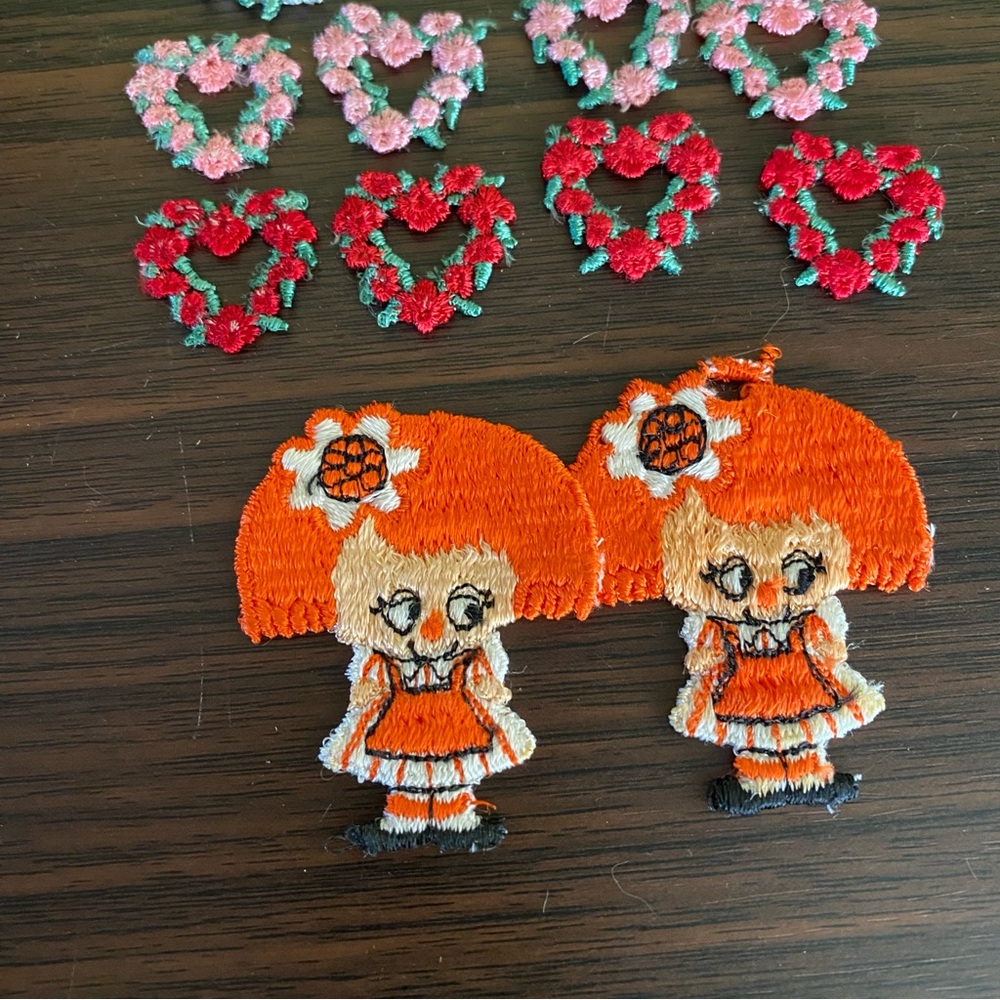 Vintage Parches Embroidered Set Cute Retro